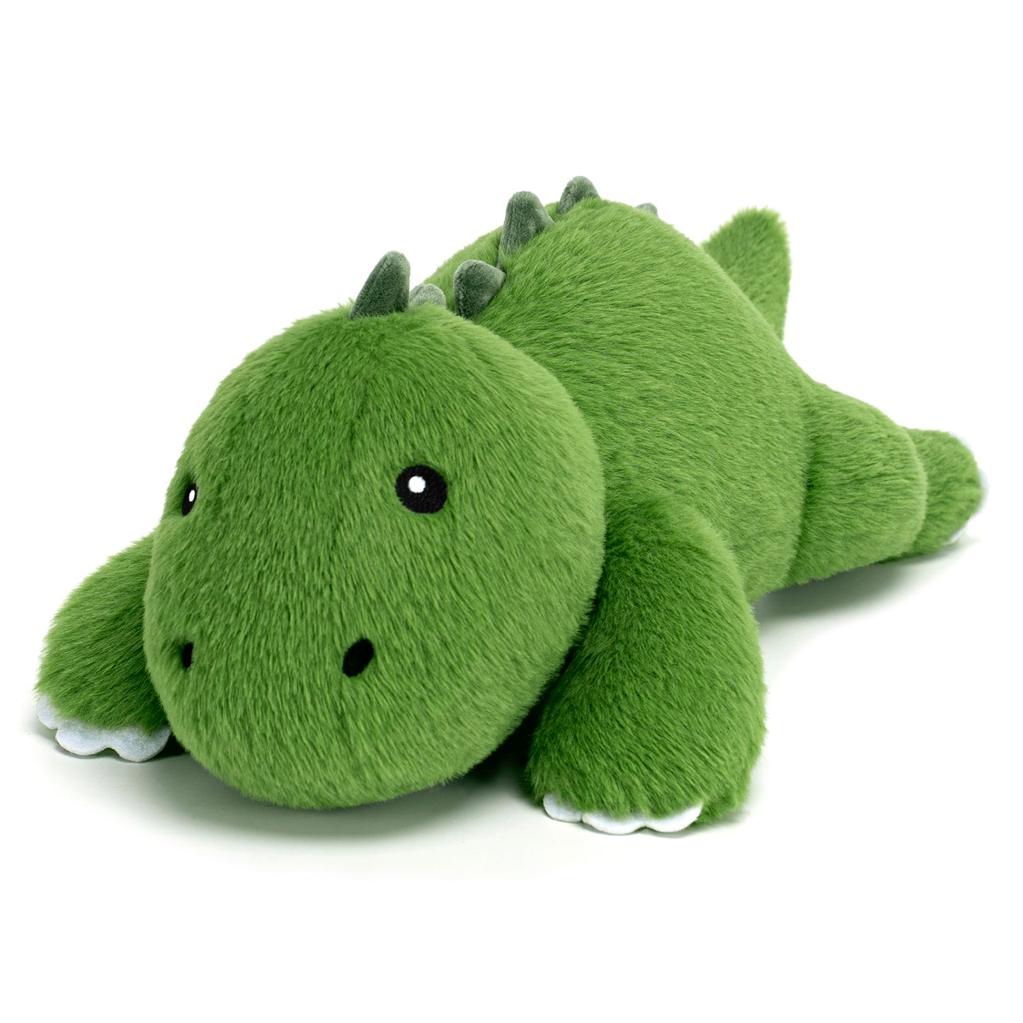 SQEQE weighted dinosaur stuffed animal isolated on a plain background in a full product view