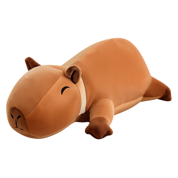 Brown capybara stuffed animal displayed alone in a full product view