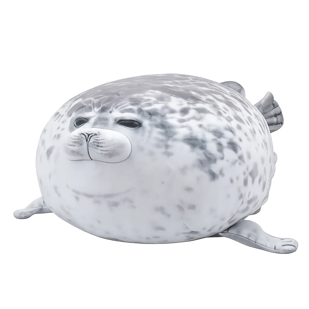 SQEQE seal plush toy displayed individually in a full catalog view