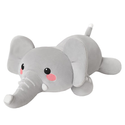 SQEQE weighted elephant stuffed animal isolated on a plain background in a full product view