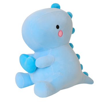 SQEQE dinosaur plush pillow shown in a second branded studio product display