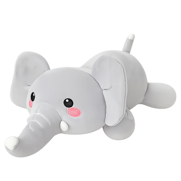 Gray elephant plush toy shown individually in a full product view
