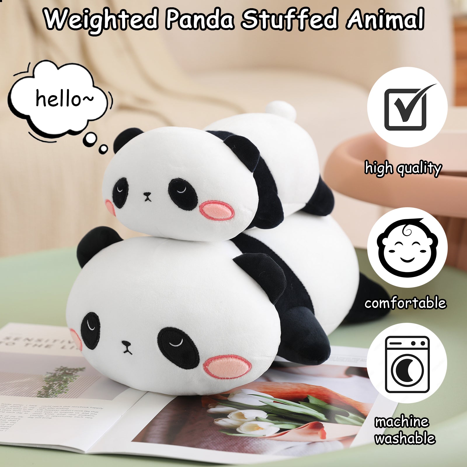 SQEQE Weighted Panda Plush