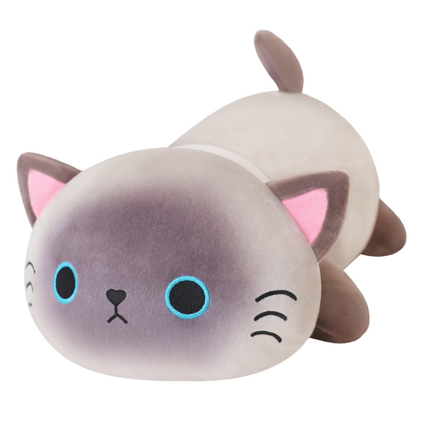 SQEQE weighted cat stuffed animal shown as a second isolated cat plush design