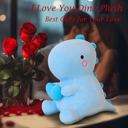 SQEQE dinosaur plush pillow featured in an alternate romantic product scene