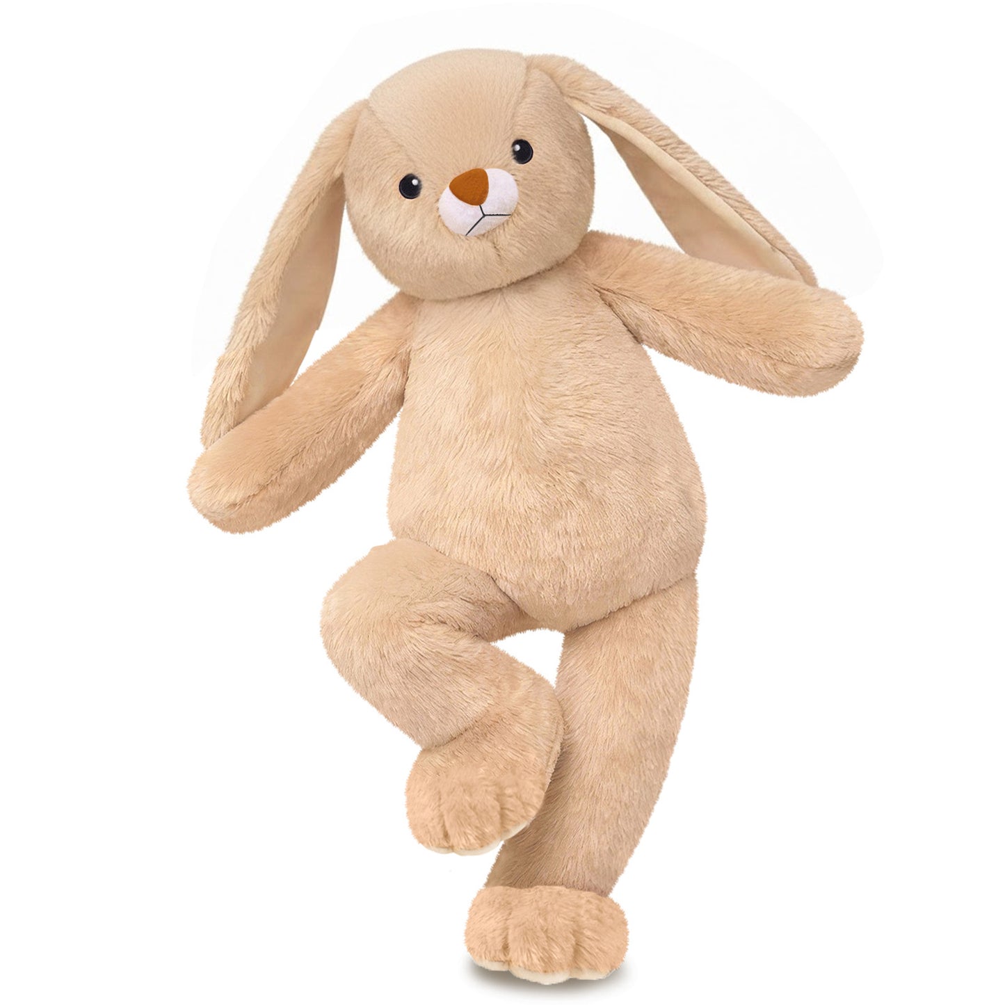 SQEQE giant bunny stuffed animal isolated on a plain background in a full body view