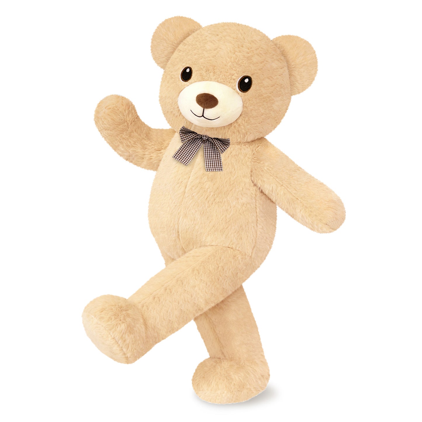 SQEQE giant teddy bear stuffed animal isolated on a plain background in a full body view