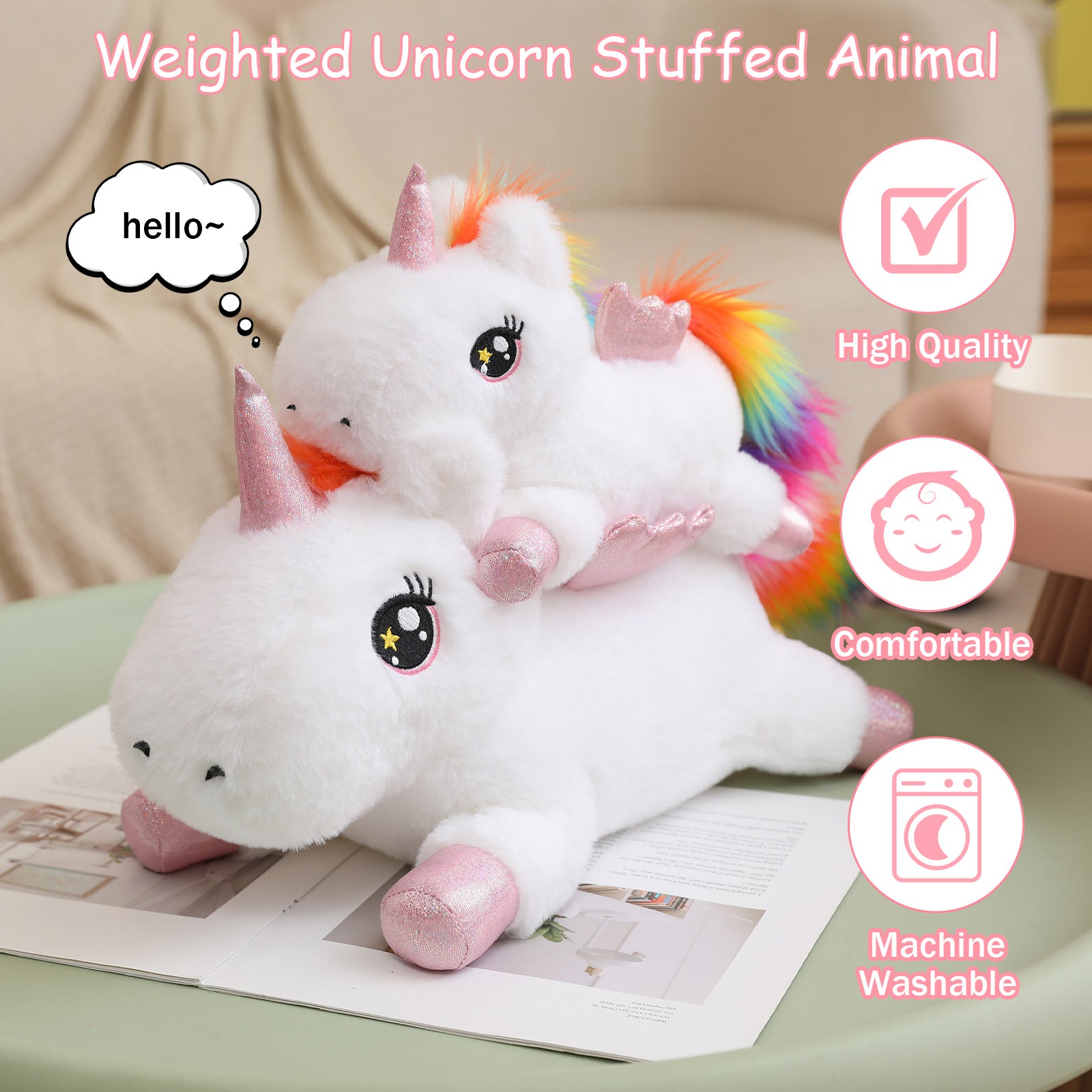 SQEQE Weighted Unicorn Plush