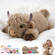 SQEQE Highland Cow weighted stuffed animal - main product image with gift packaging