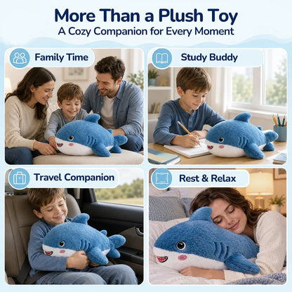SQEQE Shark Weighted Stuffed Animal — everyday use scenes