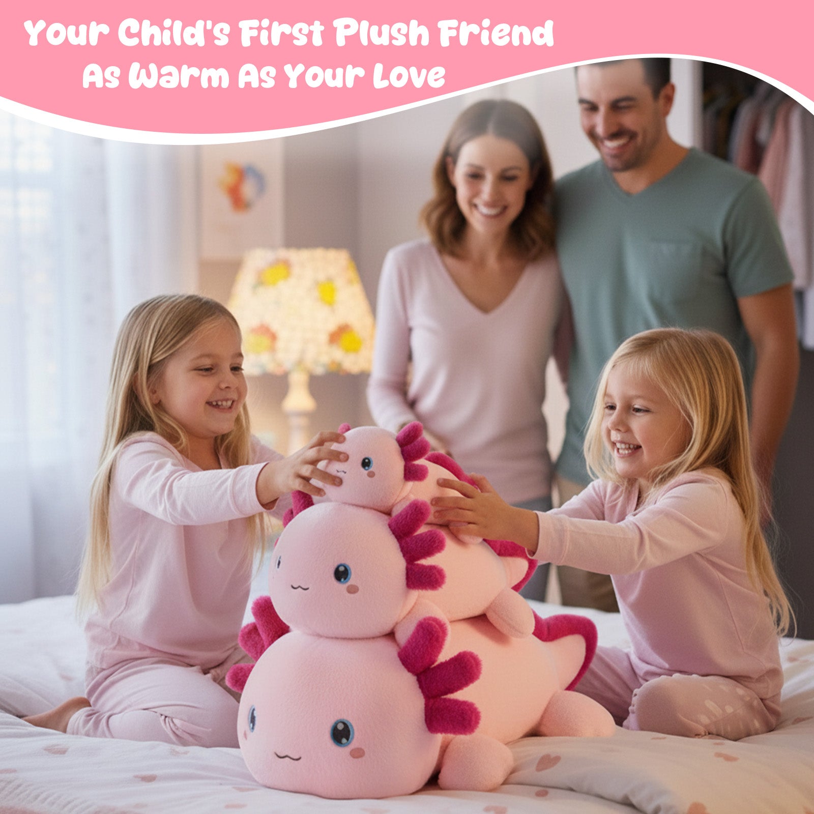 SQEQE Weighted Stuffed Animal Axolotl