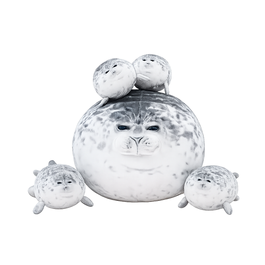 SQEQE Seal Plush Set 5-in-1 with Baby Seals, Soft Gift for Kids