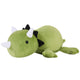 SQEQE giant triceratops stuffed animal isolated on a plain background in a full body view