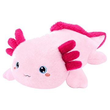 SQEQE axolotl plush toy displayed individually in a full catalog view